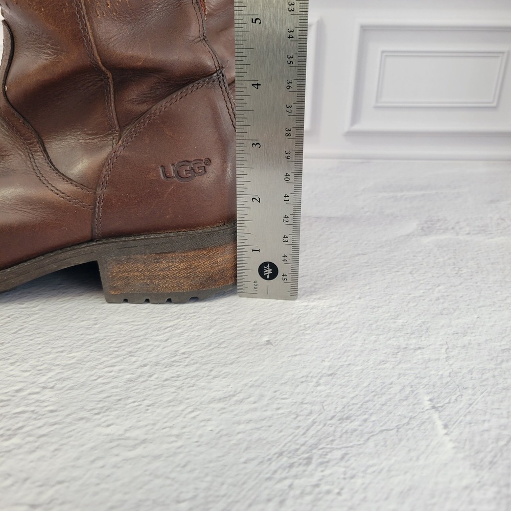 UGG Womens Seldon Leather Knee High Riding Boots Brown Size 6 1006038 - Picture 5 of 15